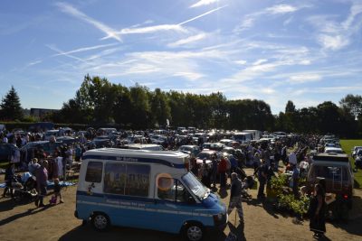 Side view of Birchwood car boot sale