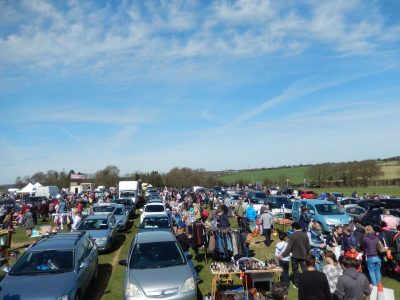 Redbourn car boot sale on a sunny afternoon